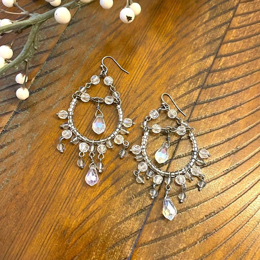 Crystal Bead Chandelier Earrings